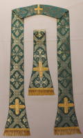 Green Roman brocade Vestment